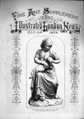 Old Antique Print Damaged 1874 Art Sculpture Francaise Gipsy Greek Lady 19th