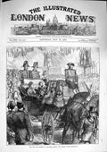 Antique Old Print *3249 1874 Duke Duchess Edinburgh Chelsea Thames Embankment