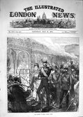 Old Antique Print 1874 Emperor Russia Leaving Dover Train Railway Station 19th