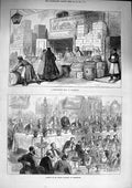 Original Old Antique Print 1874 Fruit Seller Shop Petersburg Garnet Wolseley
