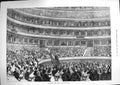Old Antique Print 1874 Interior Royal Albert Hall State Occasion Audience 19th