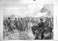 Original Old Antique Print 1874 Emperor Russia Woolwich Siers Horses War 19th