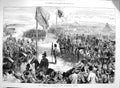 Original Old Antique Print 1874 Emperor Russia Aldershott Review Siers Horses