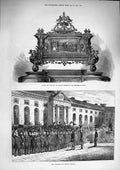 Old Antique Print 1874 Casket London Emperor Russia King Charles Hospital 19th