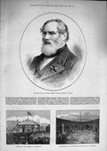 Old Antique Print 1874 Van De Weyer Huddersfield Training Ship Liverpool 19th