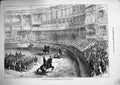 Original Old Antique Print 1874 Bull Fight Lisbon Portugal Performers A 19th