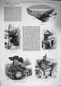 Old Antique Print 1874 Cornwall Frathy Valley Anthony Churchyard John'S 19th