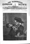 Original Old Antique Print 1874 Afternoon Pipe Man Smoking Fine Art Victorian