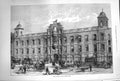 Original Old Antique Print 1874 Architecture Northumberland House Strand Front