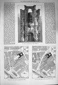 Original Old Antique Print 1874 Portal Northumberland House Street P Victorian