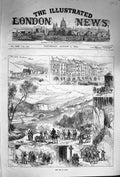 Original Old Antique Print 1874 War Spain Siers Battle Mountains Carlist 19th