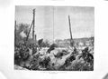 Original Old Antique Print 1874 Fight Railway Tracks Siers Battle War Fine Art
