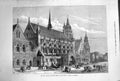 Original Old Antique Print 1874 Exterior Guildhall Plymouth Prince Architecture
