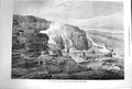 Original Old Antique Print 1874 Mammoth Hot Springs Gardiners River Yell 19th