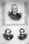Old Antique Print 1874 Sumner Bishop Winchester John Hyde Beatson India 19th