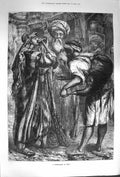 Old Antique Print 1874 Water Seller Cairo Egypt Men Weapons Webb Fine Art 19th