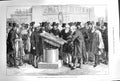 Original Old Antique Print 1874 Congress Orientalists Rosetta Stone British 19th