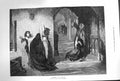 Original Old Antique Print 1874 Sanctuary Hiding Church Fine Art 19th