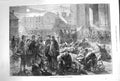 Original Old Antique Print 1874 Rs Waiting Hired Argenteuil Moonlight Scene