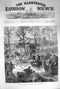 Original Old Antique Print 1874 Explosion Regent'S Cana 19th Century