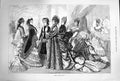 Original Old Antique Print 1874 Paris Autumn Ladies Fashion Dresses Victorian