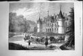 Original Old Antique Print 1874 Duke La Rochefoucald-Bisaccia Chateau D'Es 19th