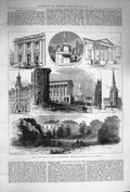Antique Old Print *3307 1874 Prince Wales Warwickshire Birmingham Packington