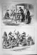 Original Old Antique Print 1874 Cotton Gin Eastern Turkestan Dervishes Men 19th