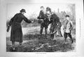 Old Antique Print 1874 Short Cut Across Muddy Fields Family Countryside 19th