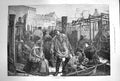 Original Old Antique Print 1874 Fish Market Berlin Fishing Baskets Fine Art