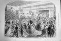 Original Old Antique Print 1874 Ball Packington House Warwickshire Princ 19th