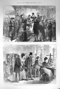 Original Old Antique Print 1874 Prince Wales Gillott Pen Birmingham Coventry