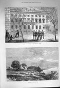 Original Old Antique Print 1874 Count Arnim Pariser-Platz Berlin Gondokoro Nile