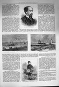 Old Antique Print 1874 Watts Phillips Flowers Hospital Hull Ships Coatham 19th