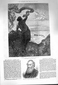 Old Antique Print 1874 William Jardine Bert Lost Man Island Sinbad Sail 19th