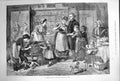 Original Old Antique Print 1874 Christmas Present Vicar Family Home Hunt 19th