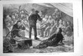 Original Old Antique Print 1874 Christmas Tree Ice Floe German Polar Expedition