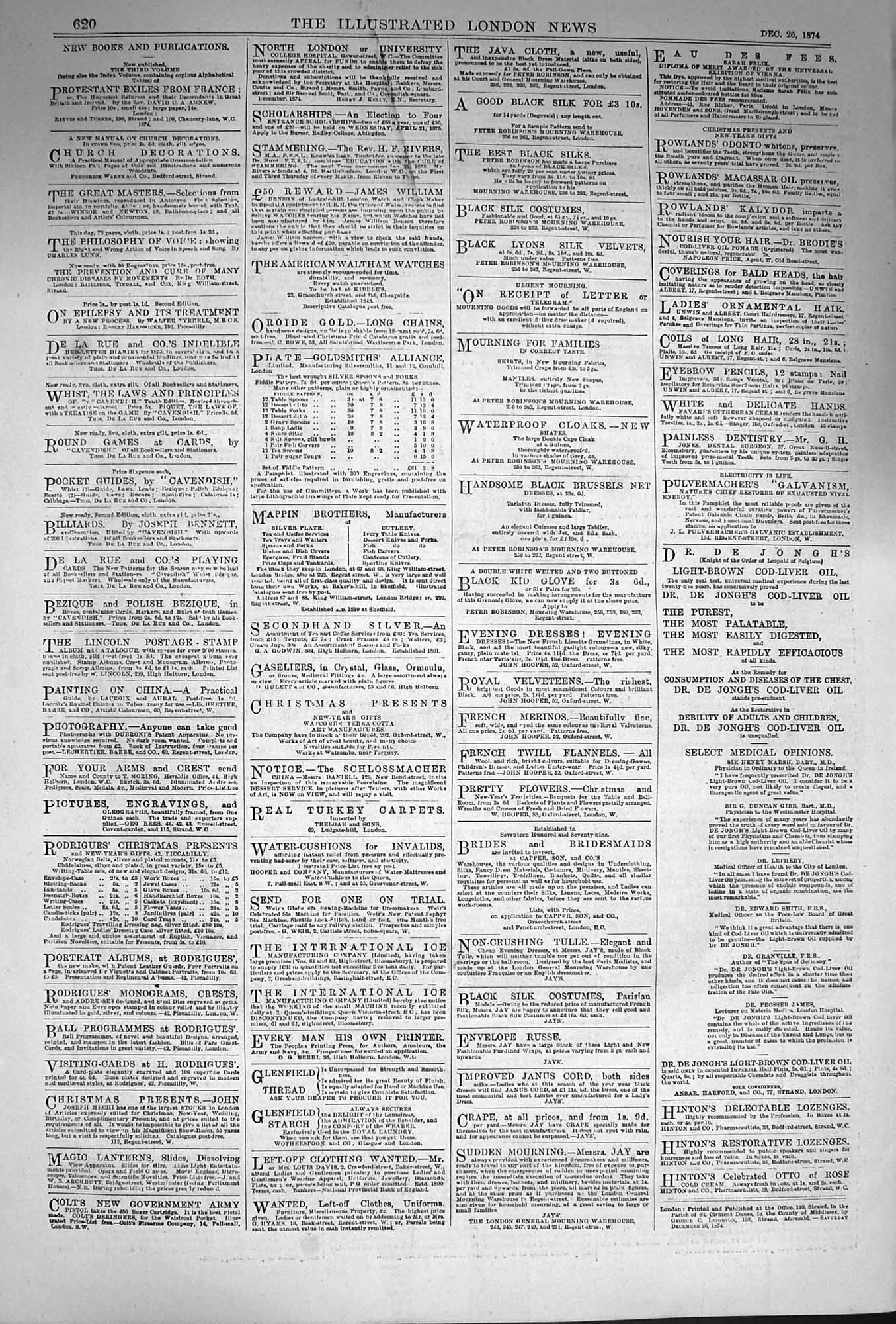 Antique Print Ref.137 1874 Twelve Pages Chess Moves Illustrated London News