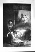 Old Antique Print 1874 Raven Stepson Mudlow Goodlake Dead Body Fine Art 19th