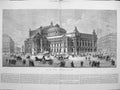 Original Old Antique Print 1875 Exterior Grand Opera House Paris Archi Victorian