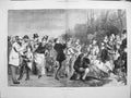 Original Old Antique Print 1875 Winter Amusements Ice Skating Snow Family Fun 0