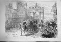 Original Old Antique Print 1875 Entry King Alfonso Madrid Calle De Alcala Spain