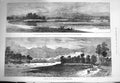Old Antique Print 1875 Duffla Expedition Narrainpore Dikrung River Hills 19th