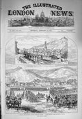 Original Old Antique Print 1875 Peral Taking Alfonso Navarre Falces Siers War
