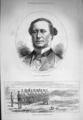 Original Old Antique Print 1875 Sterndale Bennett Martini-Henry Rifle P 19th