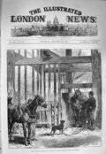 Old Antique Print 1875 Lock-Out Wales Horses Castle Pit Cyfarthfa Mining 19th