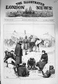 Original Old Antique Print 1875 War Spain King Alfonso Eating Breakfast Siers