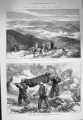 Original Old Antique Print 1875 War Spain Capture Lacar Lorca Carlists Andoain