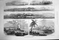 Old Antique Print 1875 Views Slave Coast Africa Magadona Melinde Mombovla 19th