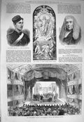 Old Antique Print 1875 John Mitchel Theatre Window Dublin Prince Imperial 19th